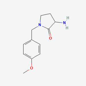 molecular formula C12H16N2O2 B1525476 3-氨基-1-[(4-甲氧基苯基)甲基]吡咯烷-2-酮 CAS No. 1248990-38-6