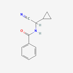 molecular formula C12H12N2O B1525479 N-[cyano(cyclopropyl)methyl]benzamide CAS No. 1315368-09-2