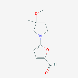 5-(3-Methoxy-3-methylpyrrolidin-1-yl)furan-2-carbaldehyde