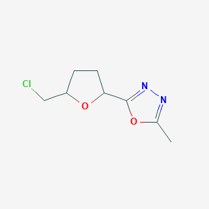 2-[5-(Chloromethyl)oxolan-2-yl]-5-methyl-1,3,4-oxadiazole