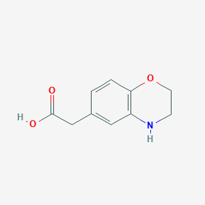 2-(3,4-Dihydro-2H-1,4-benzoxazin-6-YL)acetic acid