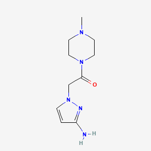 molecular formula C10H17N5O B1525483 2-(3-氨基-1H-吡唑-1-基)-1-(4-甲基哌嗪-1-基)乙酮 CAS No. 1184515-96-5