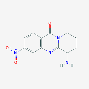 6-amino-3-nitro-6H,7H,8H,9H,11H-pyrido[2,1-b]quinazolin-11-one