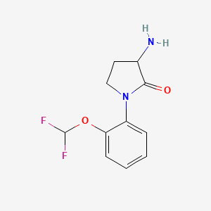 molecular formula C11H12F2N2O2 B1525486 3-氨基-1-[2-(二氟甲氧基)苯基]吡咯烷-2-酮 CAS No. 1270676-00-0