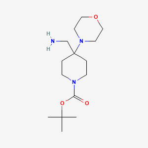 Tert-butyl 4-(aminomethyl)-4-(morpholin-4-yl)piperidine-1-carboxylate