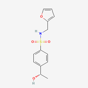 N-(Furan-2-ylmethyl)-4-[(1S)-1-hydroxyethyl]benzene-1-sulfonamide