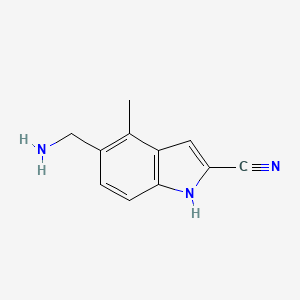 5-(Aminomethyl)-4-methyl-1H-indole-2-carbonitrile