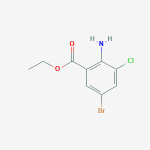molecular formula C9H9BrClNO2 B1525493 2-氨基-5-溴-3-氯苯甲酸乙酯 CAS No. 1032668-64-6