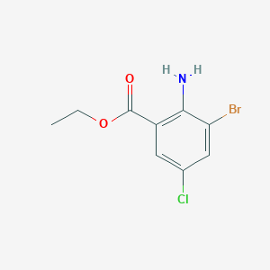 molecular formula C9H9BrClNO2 B1525494 2-氨基-3-溴-5-氯苯甲酸乙酯 CAS No. 1315366-56-3