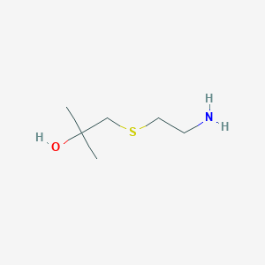 molecular formula C6H15NOS B1525496 1-[(2-氨基乙基)硫烷基]-2-甲基丙烷-2-醇 CAS No. 1183574-06-2