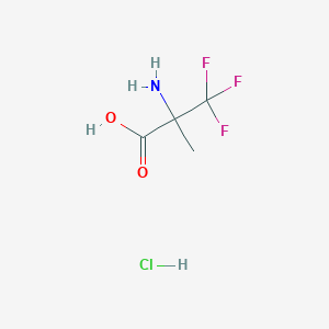 molecular formula C4H7ClF3NO2 B1525497 2-氨基-3,3,3-三氟-2-甲基丙酸盐酸盐 CAS No. 115476-23-8