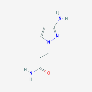 molecular formula C6H10N4O B1525499 3-(3-氨基-1H-吡唑-1-基)丙酰胺 CAS No. 1184607-75-7
