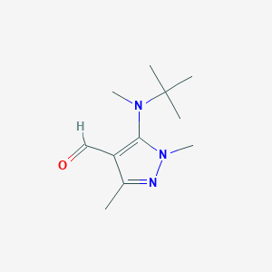 5-[tert-Butyl(methyl)amino]-1,3-dimethyl-1H-pyrazole-4-carbaldehyde