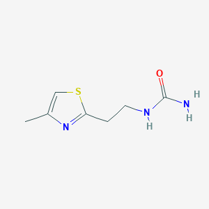 molecular formula C7H11N3OS B1525505 [2-(4-甲基-1,3-噻唑-2-基)乙基]脲 CAS No. 1334147-02-2