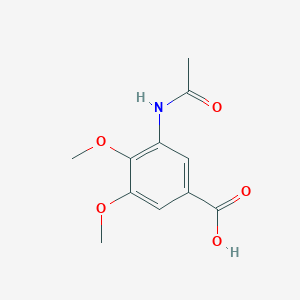 molecular formula C11H13NO5 B1525507 3-乙酰氨基-4,5-二甲氧基苯甲酸 CAS No. 871892-91-0
