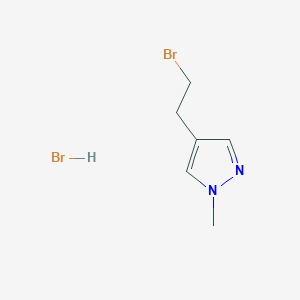 molecular formula C6H10Br2N2 B1525508 4-(2-溴乙基)-1-甲基-1H-吡唑氢溴酸盐 CAS No. 1311317-78-8