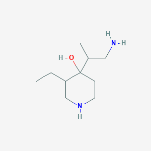 4-(1-Aminopropan-2-yl)-3-ethylpiperidin-4-ol