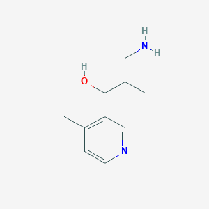 3-Amino-2-methyl-1-(4-methylpyridin-3-YL)propan-1-OL