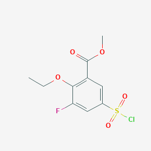 Methyl 5-(chlorosulfonyl)-2-ethoxy-3-fluorobenzoate