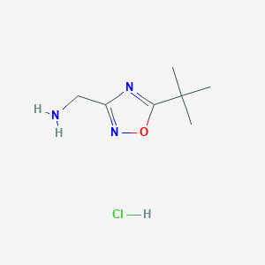 molecular formula C7H14ClN3O B1525518 (5-Tert-butyl-1,2,4-oxadiazol-3-yl)methanamine hydrochloride CAS No. 1315366-45-0