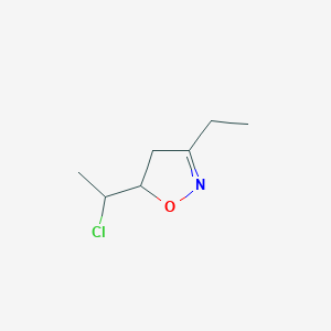B1525521 5-(1-Chloroethyl)-3-ethyl-4,5-dihydro-1,2-oxazole CAS No. 1315365-58-2
