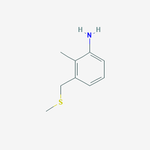 molecular formula C9H13NS B1525522 2-甲基-3-[(甲硫基)甲基]苯胺 CAS No. 1179681-32-3