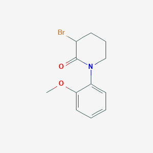 molecular formula C12H14BrNO2 B1525523 3-溴-1-(2-甲氧基苯基)哌啶-2-酮 CAS No. 1315366-42-7
