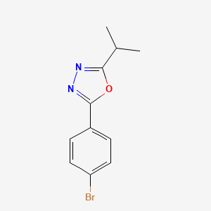 molecular formula C11H11BrN2O B1525524 2-(4-溴苯基)-5-(异丙基)-1,3,4-噁二唑 CAS No. 1251318-52-1