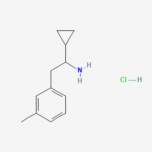 molecular formula C12H18ClN B1525525 1-环丙基-2-(3-甲基苯基)乙-1-胺盐酸盐 CAS No. 1315368-86-5