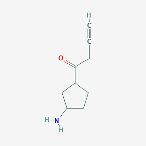 1-(3-Aminocyclopentyl)but-3-yn-1-one