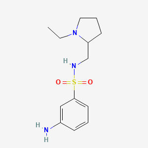 3-amino-N-[(1-ethylpyrrolidin-2-yl)methyl]benzenesulfonamide