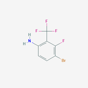 molecular formula C7H4BrF4N B1525534 4-Bromo-3-fluoro-2-(trifluoromethyl)aniline CAS No. 1092460-59-7