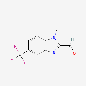 molecular formula C10H7F3N2O B1525535 1-甲基-5-(三氟甲基)-1H-1,3-苯并二唑-2-甲醛 CAS No. 958863-77-9