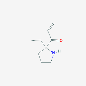 molecular formula C9H15NO B15255350 1-(2-Ethylpyrrolidin-2-yl)prop-2-en-1-one 