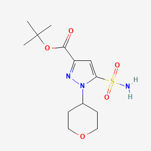 tert-Butyl 1-(oxan-4-yl)-5-sulfamoyl-1H-pyrazole-3-carboxylate