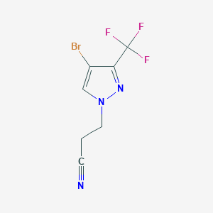 3-[4-bromo-3-(trifluoromethyl)-1H-pyrazol-1-yl]propanenitrile