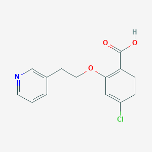 B1525549 4-Chloro-2-[2-(pyridin-3-yl)ethoxy]benzoic acid CAS No. 1275950-89-4