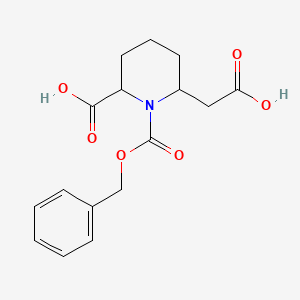 1-[(Benzyloxy)carbonyl]-6-(carboxymethyl)piperidine-2-carboxylic acid