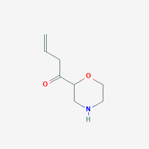 molecular formula C8H13NO2 B15255525 1-(Morpholin-2-yl)but-3-en-1-one 