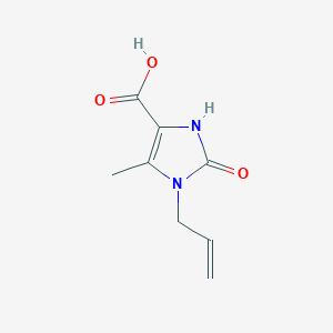 molecular formula C8H10N2O3 B15255528 5-Methyl-2-oxo-1-(prop-2-en-1-yl)-2,3-dihydro-1H-imidazole-4-carboxylic acid 