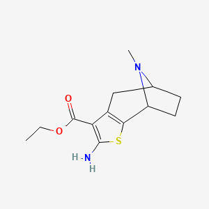 Ethyl 2-amino-9-methyl-5,6,7,8-tetrahydro-4h-5,8-epiminocyclohepta[b]thiophene-3-carboxylate