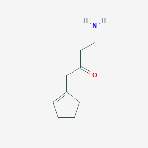 molecular formula C9H15NO B15255555 4-Amino-1-(cyclopent-1-en-1-yl)butan-2-one 