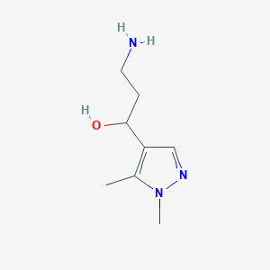 3-amino-1-(1,5-dimethyl-1H-pyrazol-4-yl)propan-1-ol