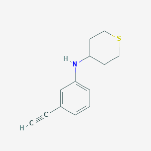 molecular formula C13H15NS B15255589 N-(3-ethynylphenyl)thian-4-amine 