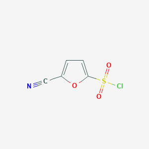 molecular formula C5H2ClNO3S B1525563 5-氰基呋喃-2-磺酰氯 CAS No. 98027-83-9
