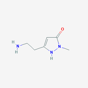 B1525566 3-(2-aminoethyl)-1-methyl-1H-pyrazol-5-ol CAS No. 888229-76-3