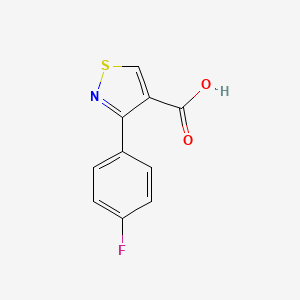 molecular formula C10H6FNO2S B15255660 3-(4-Fluorophenyl)isothiazole-4-carboxylic acid 