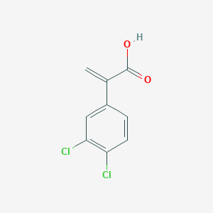 molecular formula C9H6Cl2O2 B15255666 2-(3,4-Dichlorophenyl)prop-2-enoic acid 