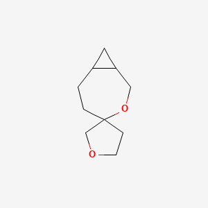 molecular formula C10H16O2 B15255678 3-Oxaspiro[bicyclo[5.1.0]octane-4,3'-oxolane] 