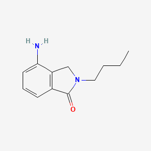 molecular formula C12H16N2O B15255680 4-Amino-2-butyl-2,3-dihydro-1H-isoindol-1-one 